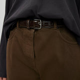 Classic brown leather belt