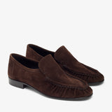 Soft mocassin two suede flats