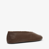 Stella medium brown shearling ballet flats