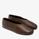 Stella medium brown shearling ballet flats