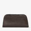 The Row Peggy brown leather clutch