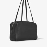 Astra black leather shoulder bag