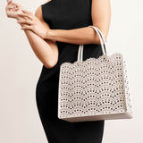 Garance 28 perle leather tote bag