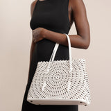 Mina 32 vienne circulaire white tote bag