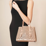Mina 25 vienne circulaire beige tote bag