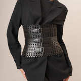 Le Corset black leather belt