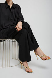 Infradito 90 gold leather sandals