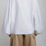Poplin balloon shirt