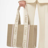 Woody medium light pink canvas bag