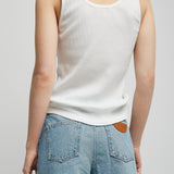 Logo cotton jersey tank top