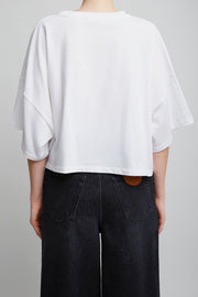 Cropped boxy cotton logo t-shirt