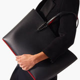 Cabata black leather tote bag