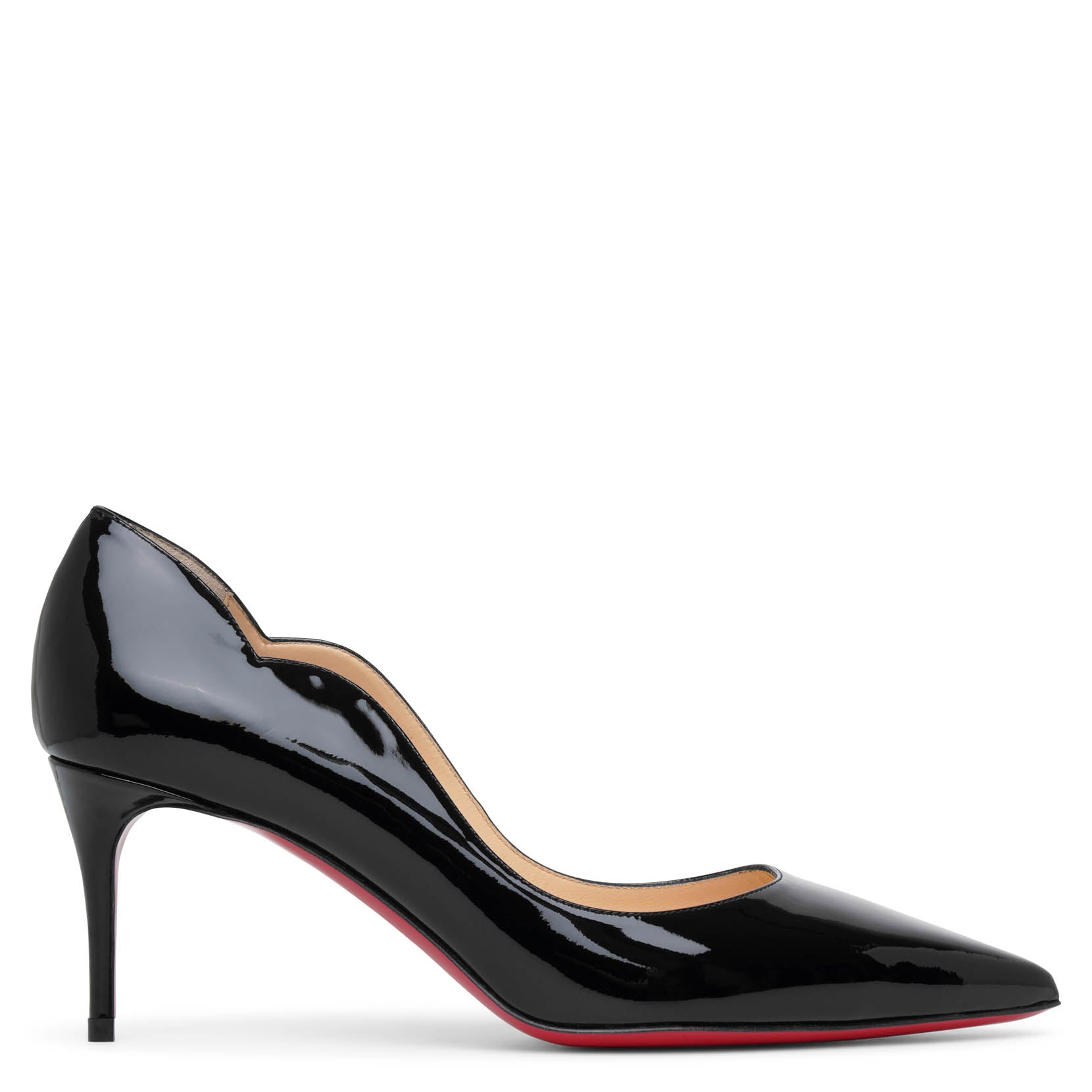 Christian Louboutin Hot Chick 70 Scalloped Patent-leather Pumps