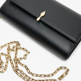 Bettina wallet on a chain clutch