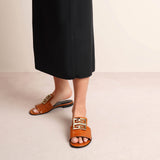 4G embossed leather sandals