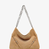 Voyou medium beige chain bag