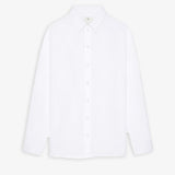 Oversized white shirt in poplin with open back