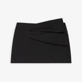 Bow black mini skirt