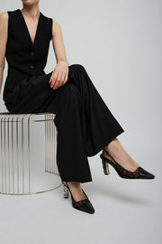 G cube mesh slingbacks