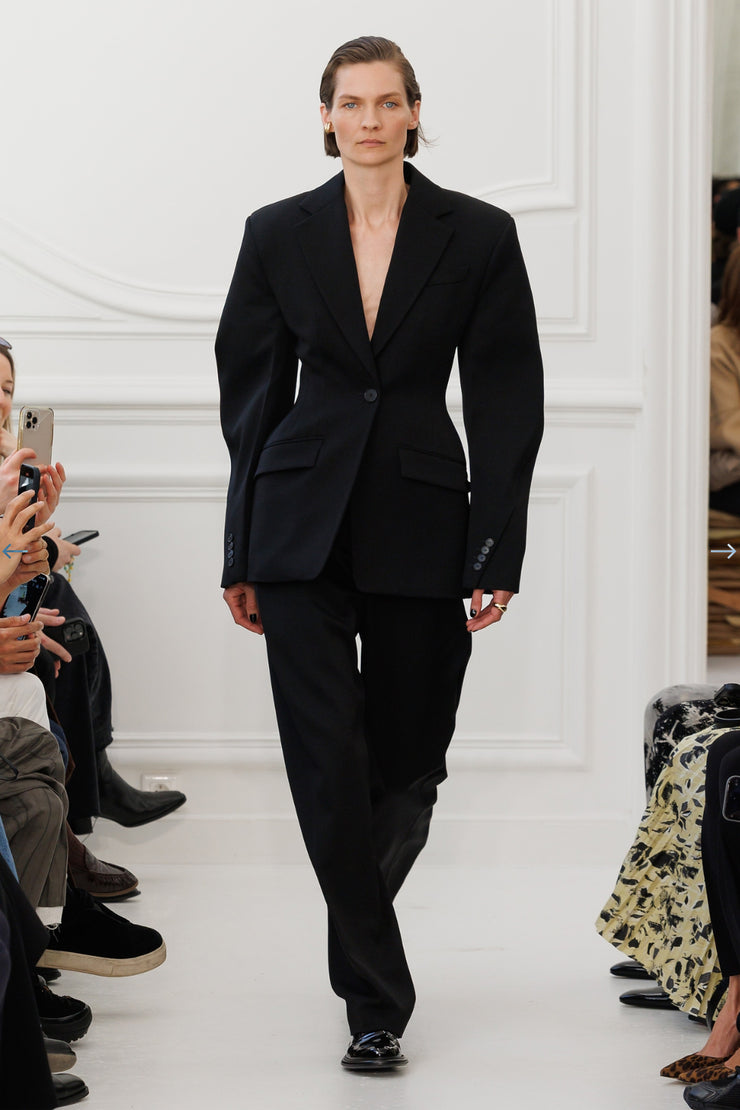 Black wool cocoon jacket