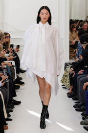 Bow white cotton shirt