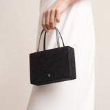Gilda black suede tote
