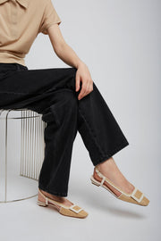 Belle Vivier braided slingback flats
