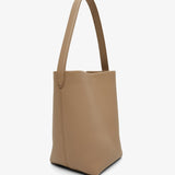 Small N/S Park taupe leather tote bag