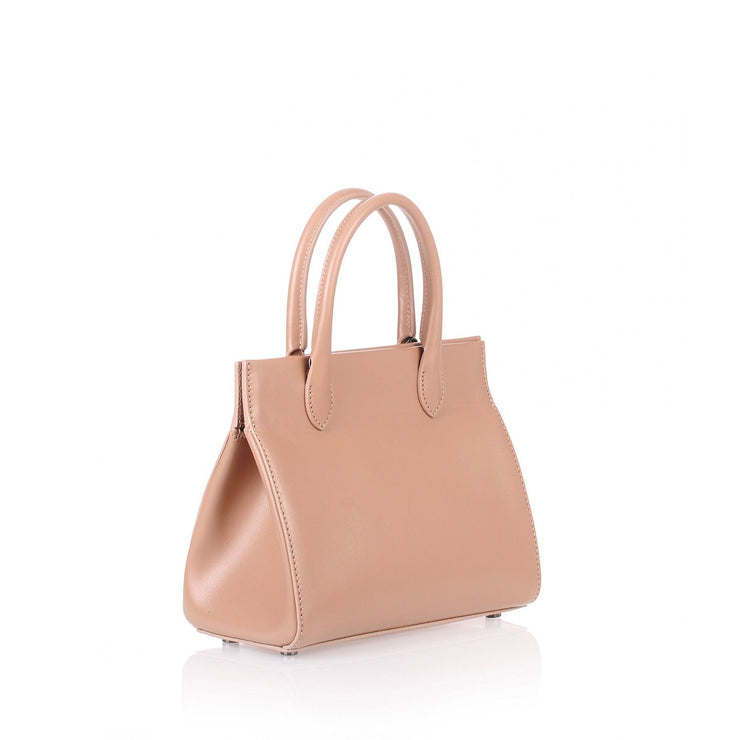 Dark nude leather mini tote