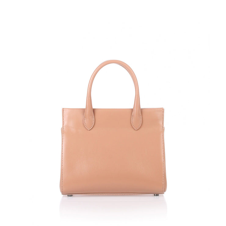 Dark nude leather mini tote