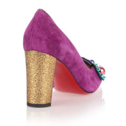 Oaxacana 85 purple suede pump