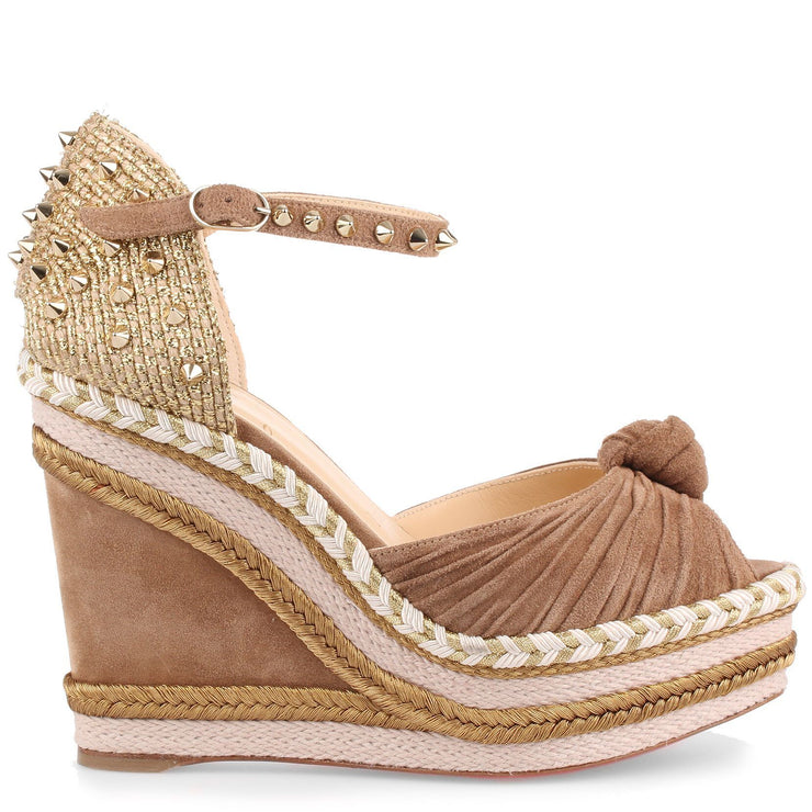 Madcarina 120 tan suede espadrille