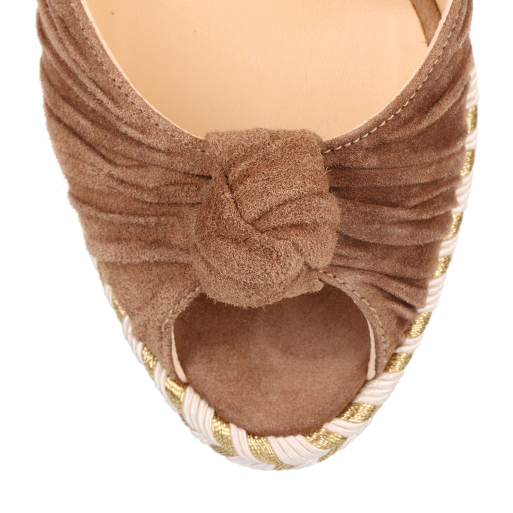 Madcarina 120 tan suede espadrille