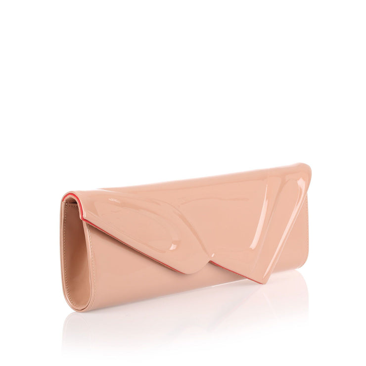 So Kate Baguette patent beige clutch