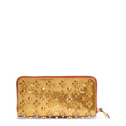 Panettone gold logo studded wallet