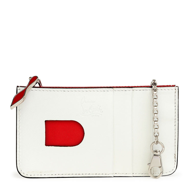 Credilou white leather card holder