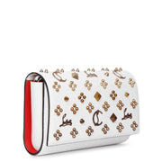 Paloma white leather clutch bag