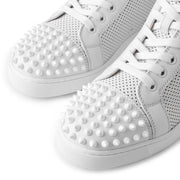 Lou Spikes perforated leather sneakers