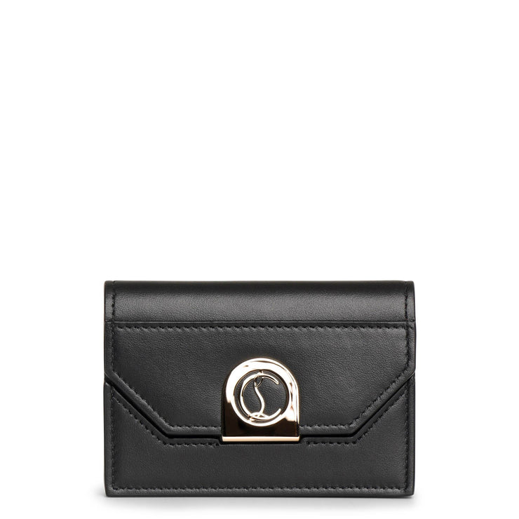 Elisa chain cardholder black and gold