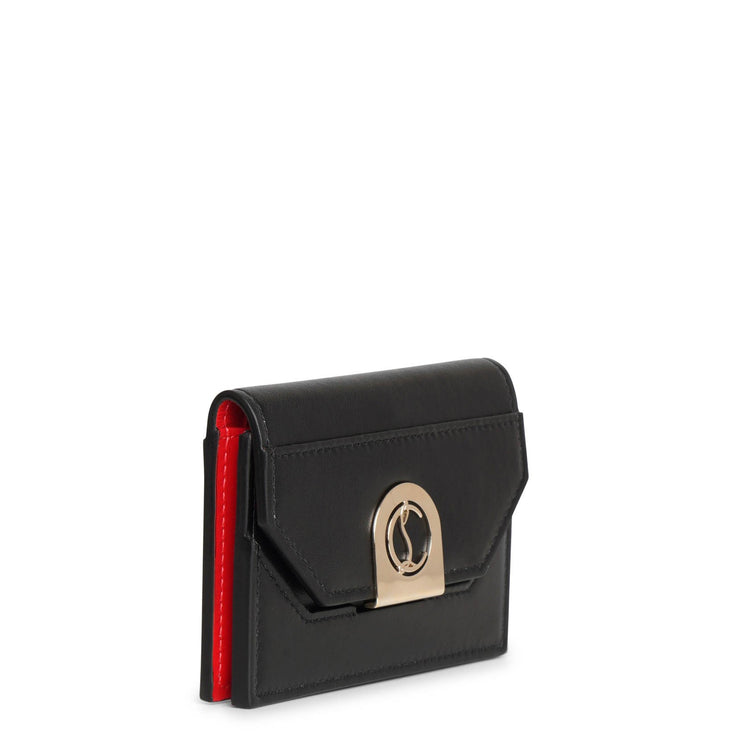 Elisa chain cardholder black and gold