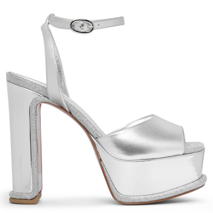 Amali Alta 130 silver leather sandals