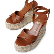 Mariza zeppa 130 brown leather wedge sandals