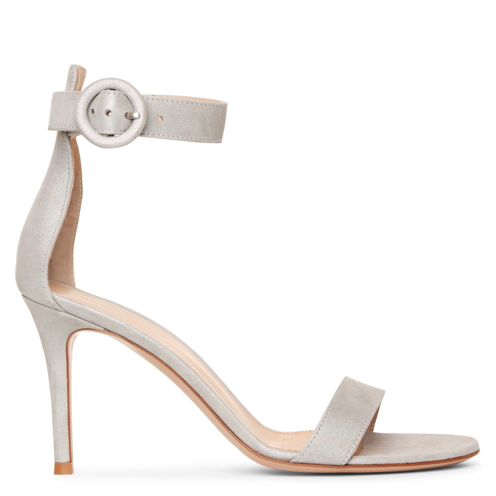 Portofino 85 silver suede sandals