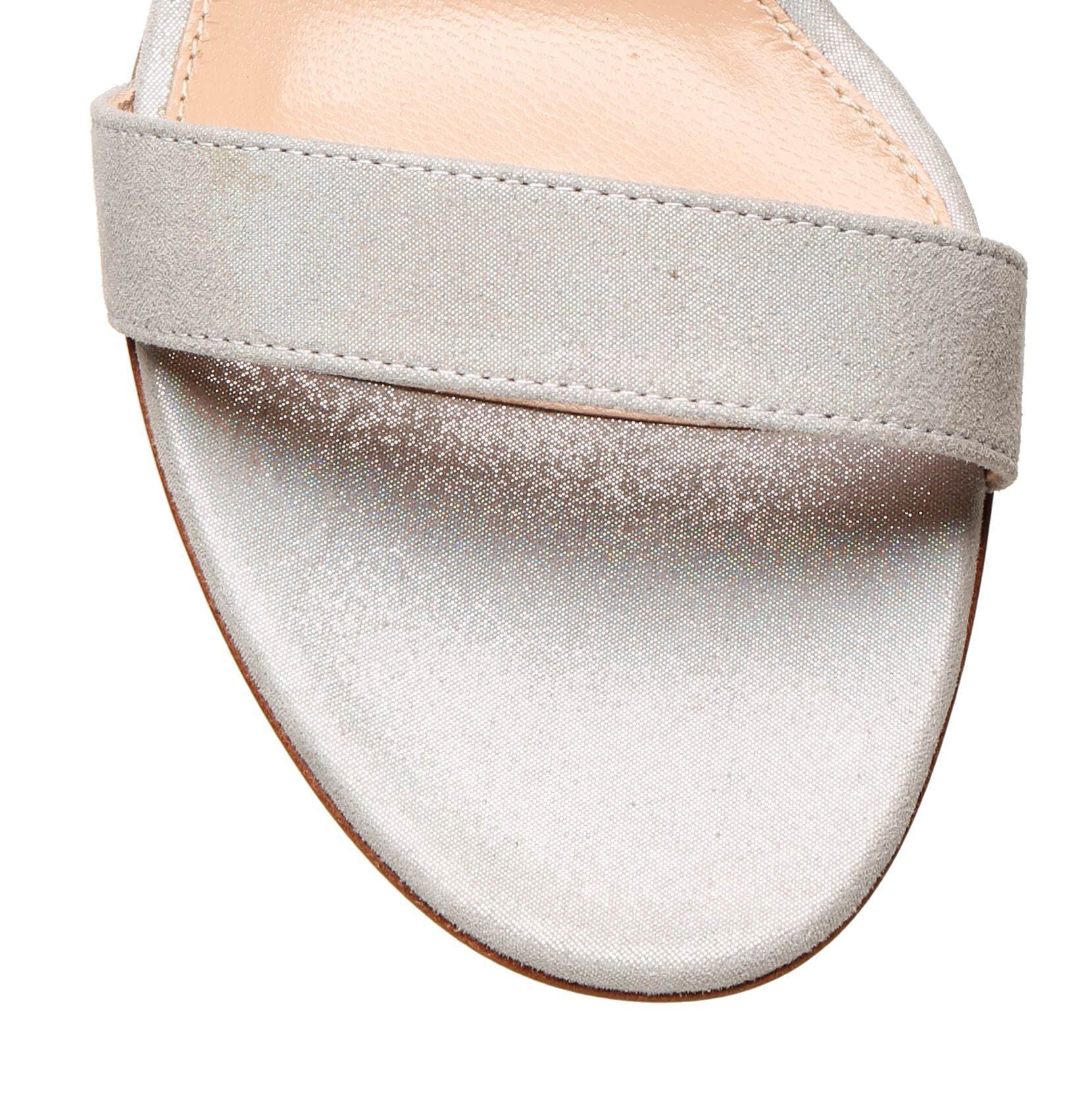 Portofino 85 silver suede sandals