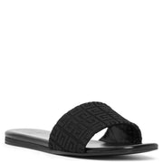 4G black monogram flat sandals