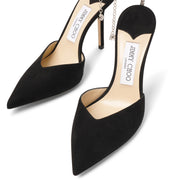 Saeda 100 black suede sandals