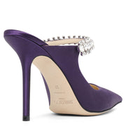 Bing 100 purple satin mules