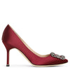 Hangisi 90 burgundy satin pumps