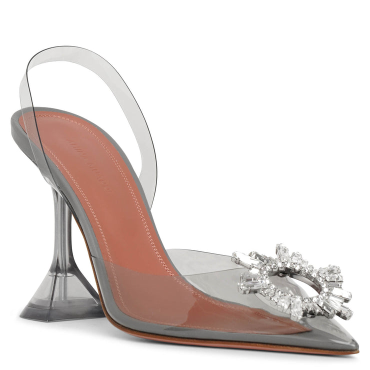 Begum sling crystal embellished pvc pumps