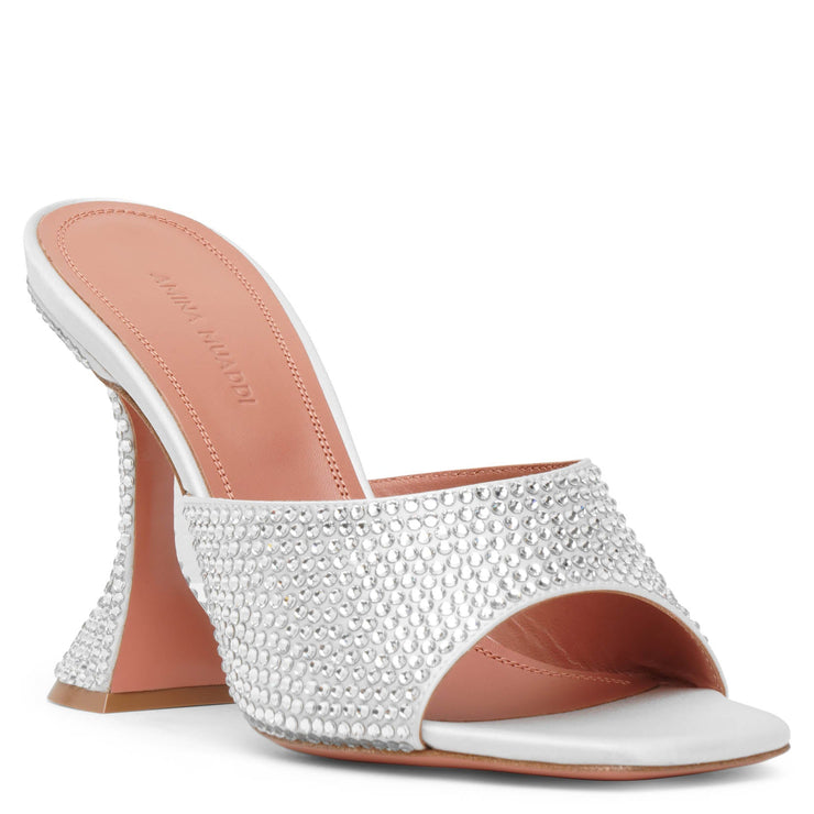 Lupita 95 crystal silver mules